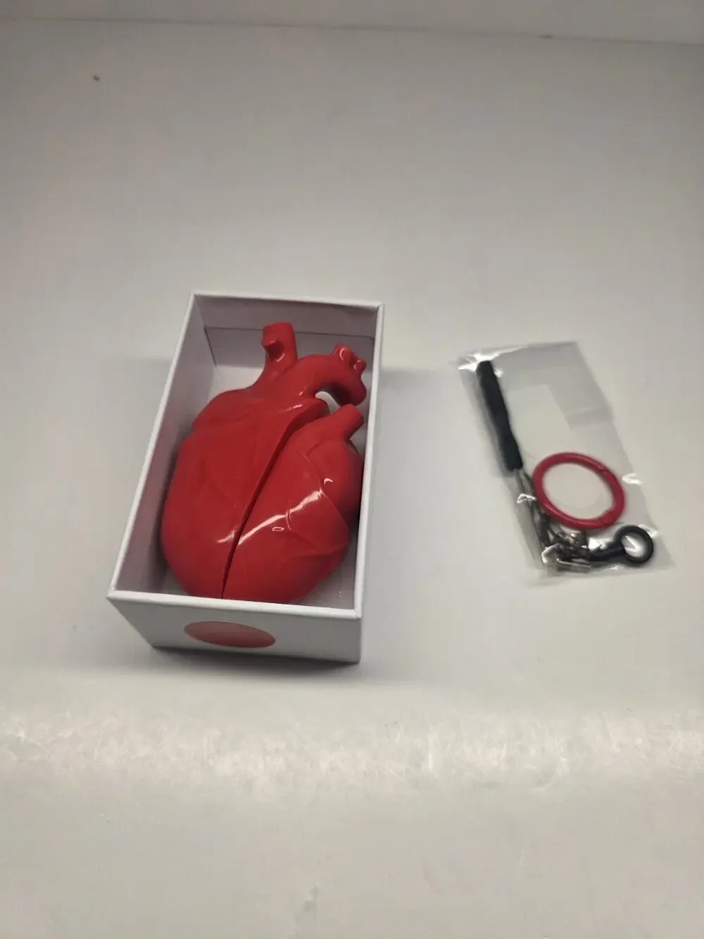 Lusavern Anatomical Heart Shaped AirPods 4th Gen Red Silicone Protective Cover